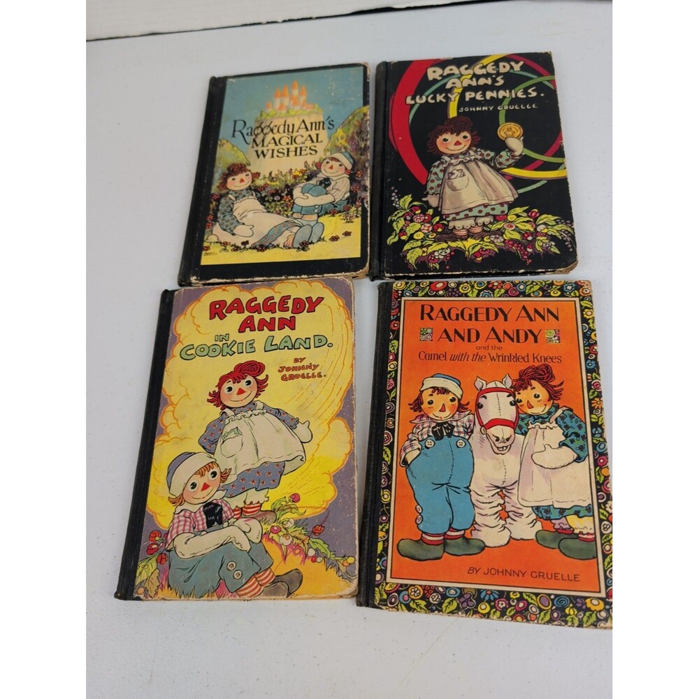 Lot 4 1st Ed. Raggedy Ann & Andy Books By Johnny Gruelle